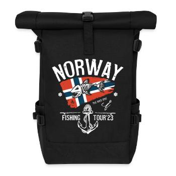 Norwegen Angeltour 2023 - Rolltop Rucksack - Schwarz - Vorne