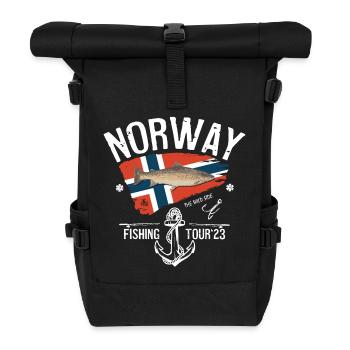 Norwegen Angeltour 2023 - Rolltop Rucksack - Schwarz - Vorne