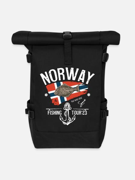 Norwegen Angeltour 2023 - Rolltop Rucksack - Schwarz