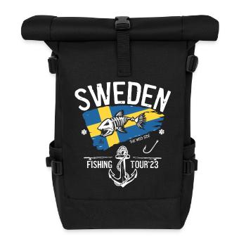 Sweden Fishing Tour 2023 - Schweden - Roll Top Backpack - black - Front