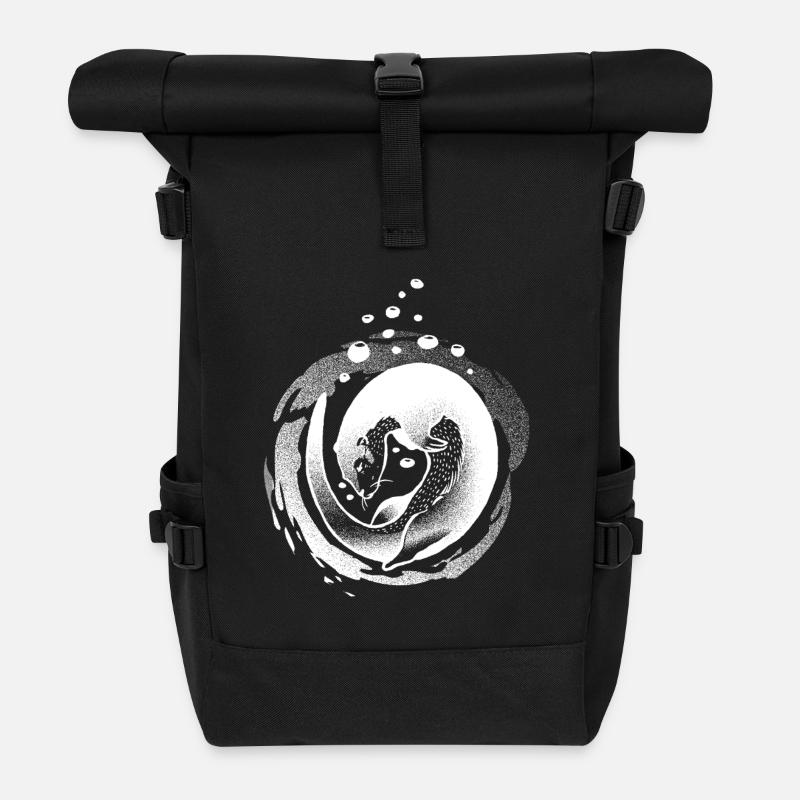 Otterzauber Invert - Rolltop Rucksack - Schwarz