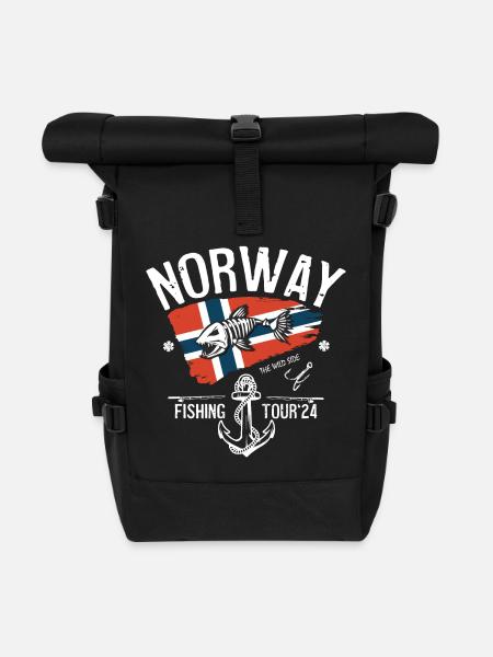 Norway Fishing Tour - 2024 - Rolltop Rucksack - Schwarz
