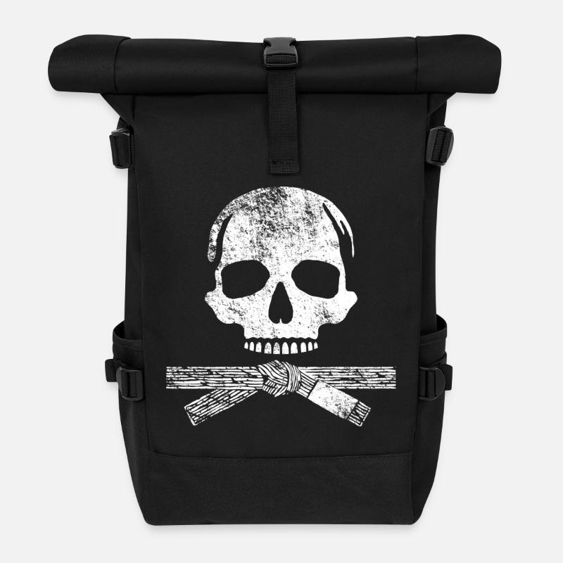 Crâne d’art martial - Sac à dos roll top - noir