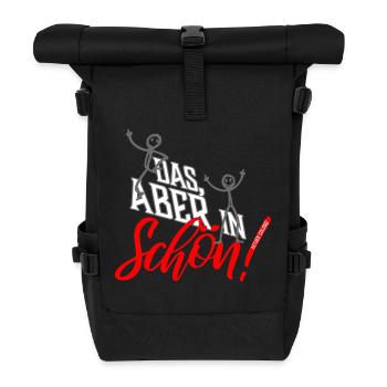 Das ABER… - Rolltop Rucksack - Schwarz - Vorne