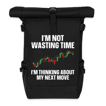 Best Stock Trading Art Trader Stock Market - Roll Top Backpack - black - Front