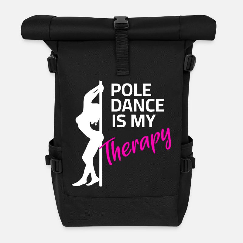 Pole dance Pole dance Cours de pole dance - Sac à dos roll top - noir