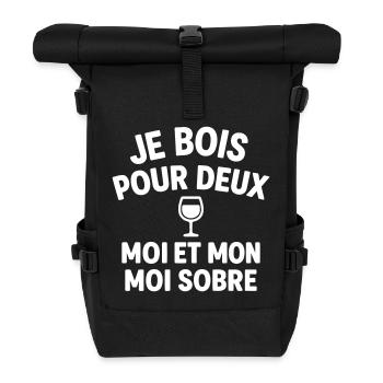 Humour Duo Moi Et Moi - Sac à dos roll top - noir - Devant
