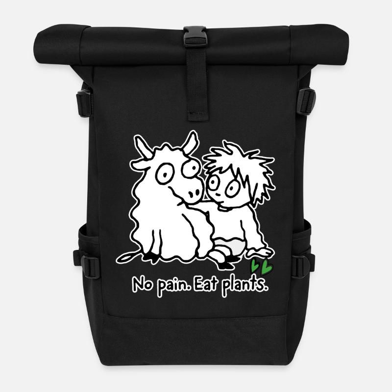 Esse Pflanzen - Rolltop Rucksack - Schwarz