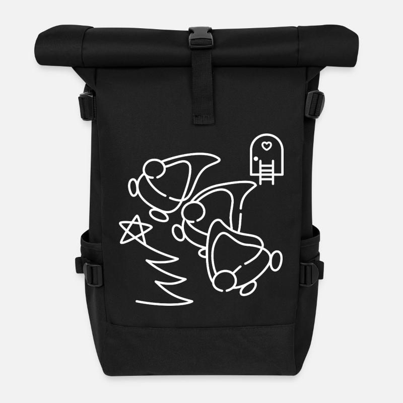 3 Père Noël – Noël - Sac à dos roll top - noir