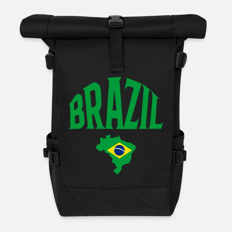 Brésil - Sac à dos roll top - noir