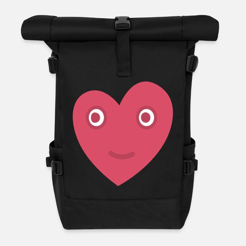 Herzaugen - Rolltop Rucksack - Schwarz