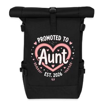 Tante 2026 Tante 2026 Befördert zu Tante 2026 - Rolltop Rucksack - Schwarz - Vorne