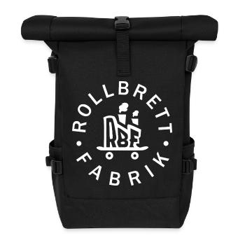 RBF Logo white - Roll Top Backpack - black - Front