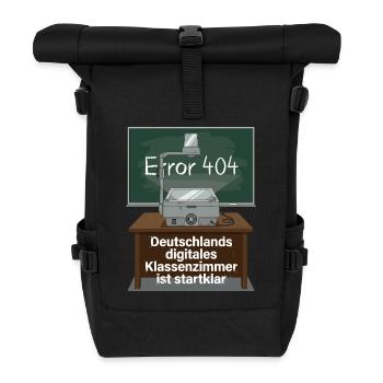 Germany's digital classroom is ready to go - Roll Top Backpack - black - Front