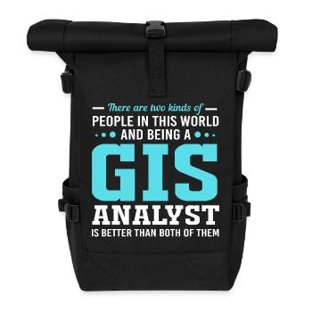 GIS Analyst Cartography Geography Geography - Roll Top Backpack - black - Front