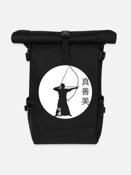 kyudo_shin_zen_bi - Roll Top Backpack - black
