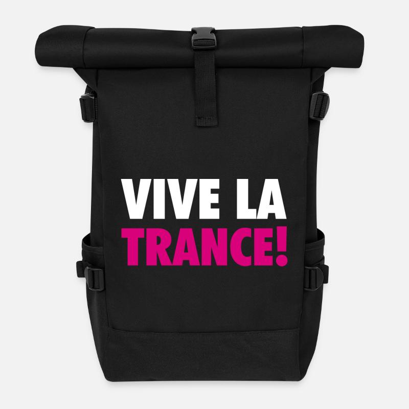 Vive La Trance! (rose) - Sac à dos roll top - noir