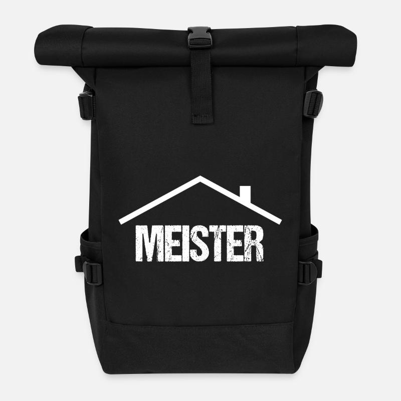 Hausmeister facility manager Hauswart - Rolltop Rucksack - Schwarz