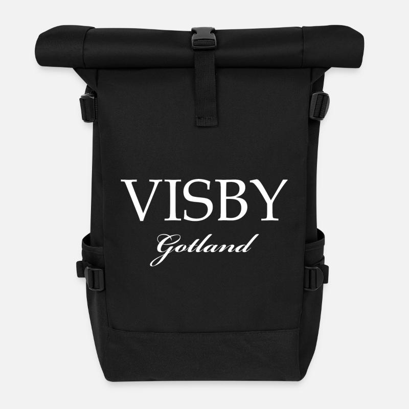 VISBY Gotland - Rolltop Rucksack - Schwarz