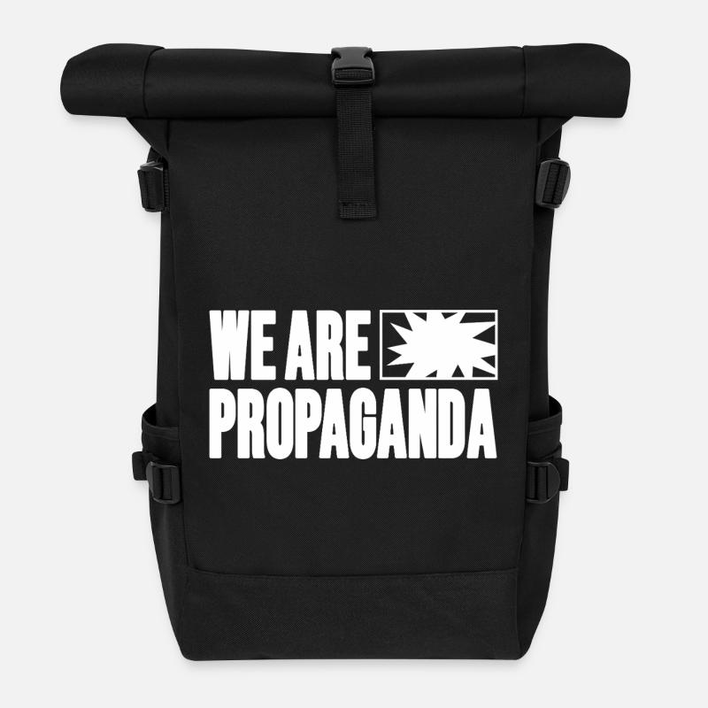 We are propaganda - Roll Top Backpack - black