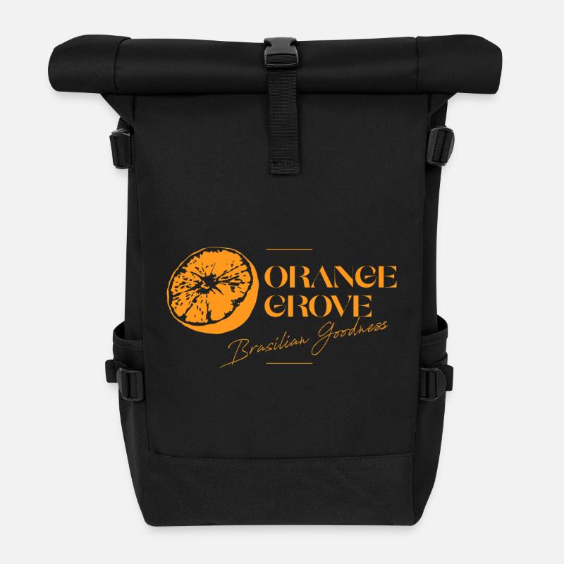 Illustration de tranche d’agrumes brésilienne - Sac à dos roll top - noir