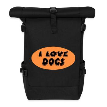 canine - Sac à dos roll top - noir - Devant