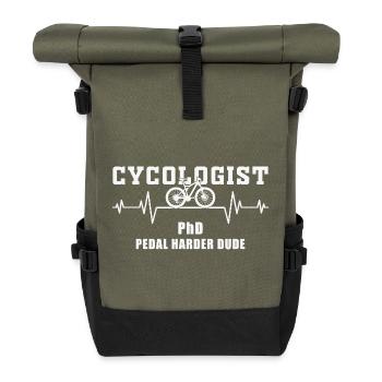 vététiste MTB Fun - Sac à dos roll top - olive/noir - Devant