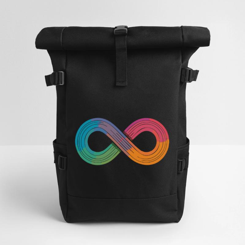 Unendlicher Regenbogen oder doch einfach nur Flow? Rolltop Rucksack