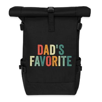 Favorite Kid Funny Dad's Favorite - Roll Top Backpack - black - Front