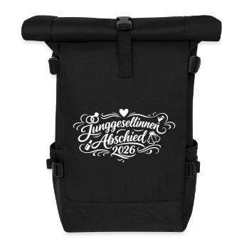 Junggesellinnenabschied 2026 Jga - Rolltop Rucksack - Schwarz - Vorne
