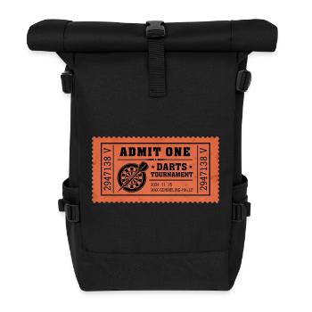 Darts Turnier Ticket 2024 - Rolltop Rucksack - Schwarz - Vorne
