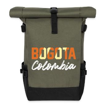 Bogotá Colombia City Logo Design - Roll Top Backpack - olive/black - Front
