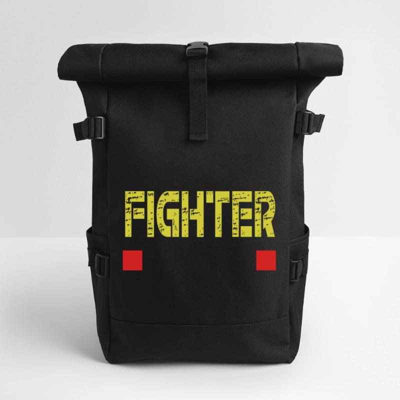 FIGHTER Textbasis Rolltop Rucksack