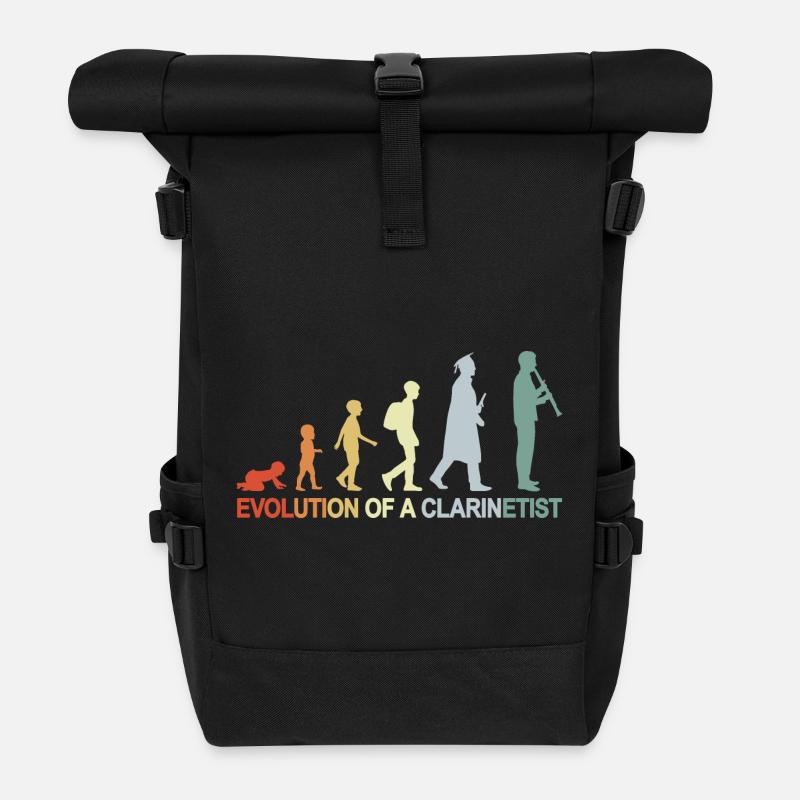 Évolution de la clarinette - Sac à dos roll top - noir