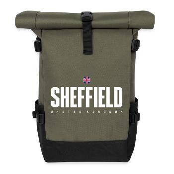 Sheffield - Roll Top Backpack - olive/black - Front