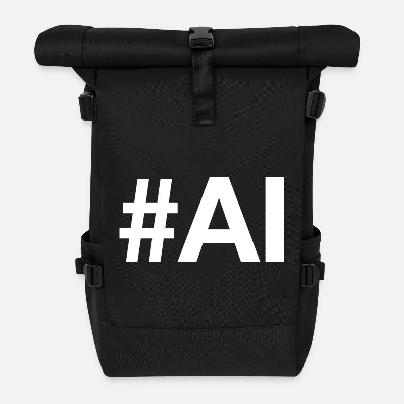 AI Artificial Intelligence künstliche Intelligenz - Rolltop Rucksack - Schwarz