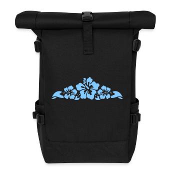 Hibiscus - Rolltop Rucksack - Schwarz - Vorne