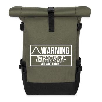 Planche à neige - Sac à dos roll top - olive/noir - Devant