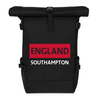 England Southampton Stadtbild Design - Rolltop Rucksack - Schwarz - Vorne