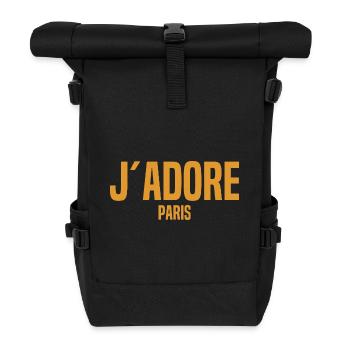 J´Adore Paris - I love Paris - France - Frankreich - Rolltop Rucksack - Schwarz - Vorne