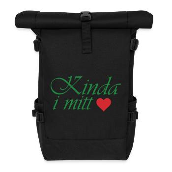 Irgendwie in meinem Herzen - Rolltop Rucksack - Schwarz - Vorne