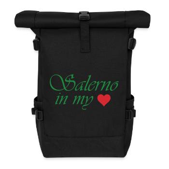 Salerno in My Heart  - Roll Top Backpack - black - Front