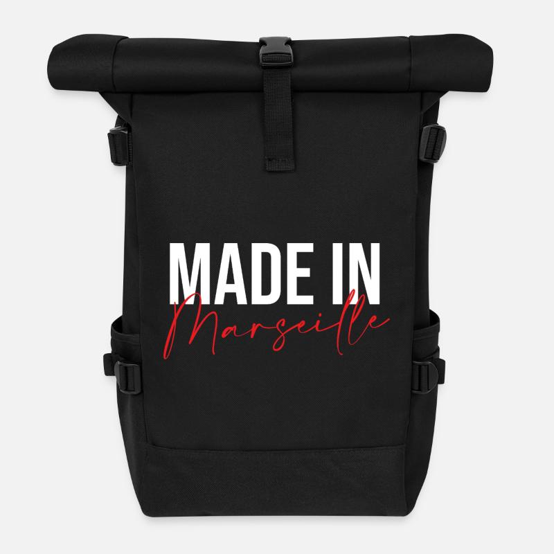 Made in Marseille - Roll Top Backpack - black