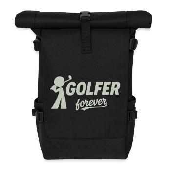 Golfer Forever Silhouette - Roll Top Backpack - black - Front