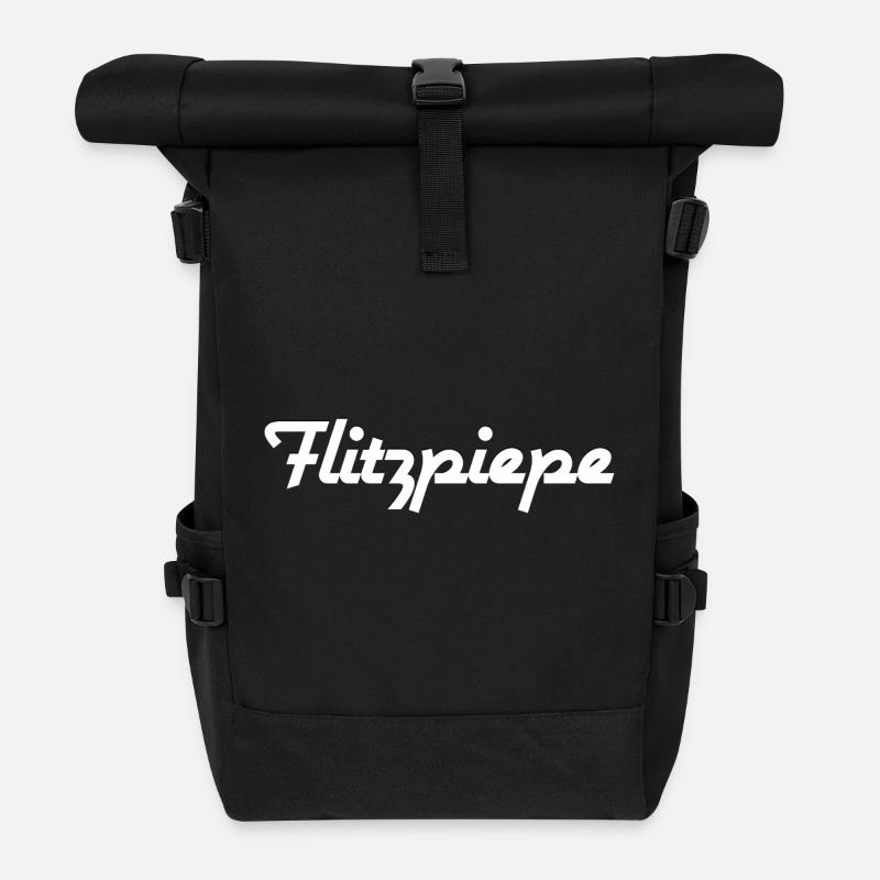 Flitzpiepe - Rolltop Rucksack - Schwarz