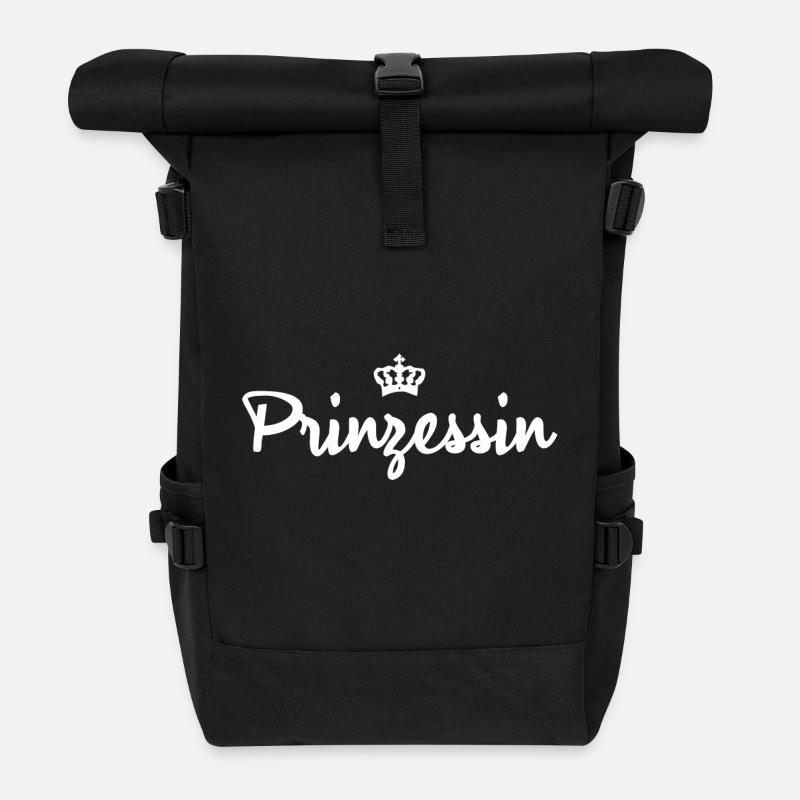 Prinzessin - Rolltop Rucksack - Schwarz