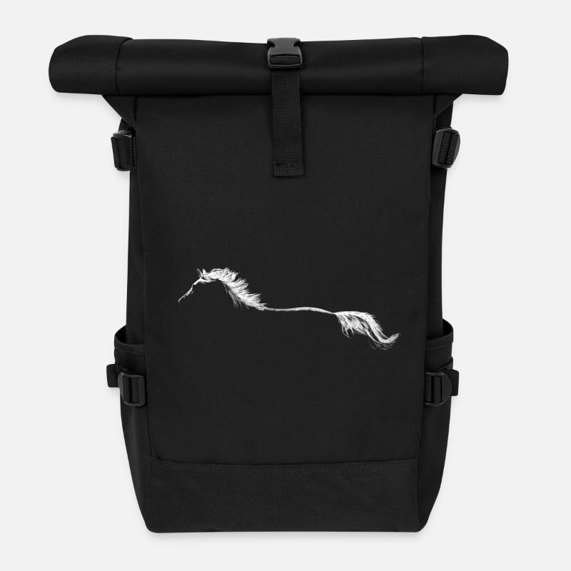 Pferd - Rolltop Rucksack - Schwarz