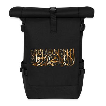 la ilaha illa ALLAH GOld - Roll Top Backpack - black - Front