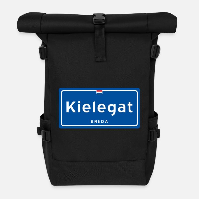 Panneau de la ville de carnaval de Kielegat (Breda) - Sac à dos roll top - noir