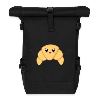 Croissant Kawaii - Sac à dos roll top - noir - Devant